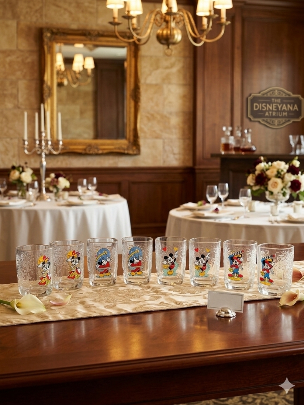 Disney‎ Set of 8 McDonald's 12 oz glasses from the Walt Disney World 2000